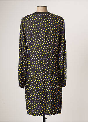 Robe mi-longue manches longues manches longues noir ANDAMIO femme