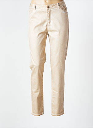 Pantalon slim broderie rivets taille normale jaune EVA KAYAN femme