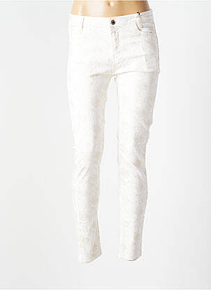 Pantalon slim stretch taille normale blanc EVA KAYAN femme