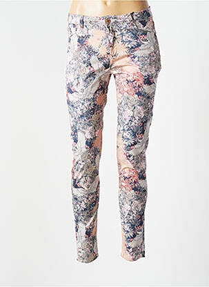 Pantalon slim broderie rivets taille normale rose EVA KAYAN femme