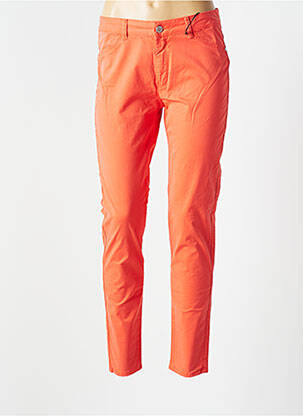 Pantalon slim broderie rivets taille normale orange EVA KAYAN femme