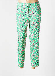 Pantalon slim broderie rivets taille normale vert TONI femme