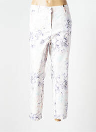 Pantalon slim broderie rivets taille normale blanc TONI femme