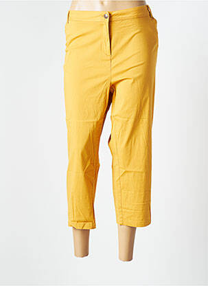 Pantacourt coupe droite taille normale jaune AGATHE & LOUISE femme