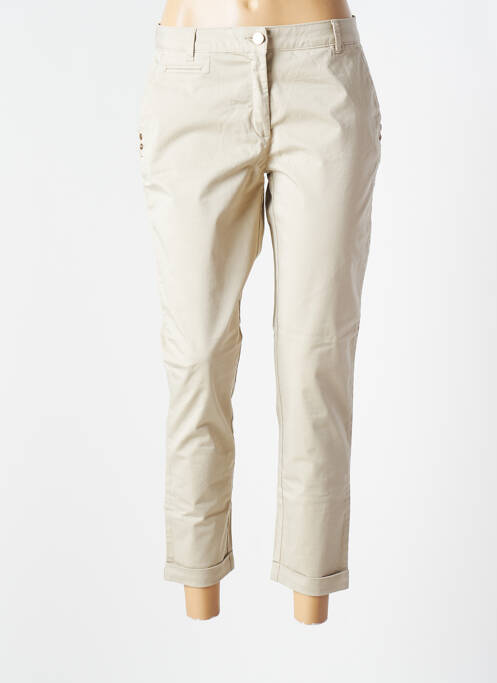 Pantalon 7/8 beige EVA KAYAN pour femme