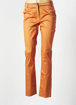 Pantalon slim stretch taille normale orange GREGORY PAT femme