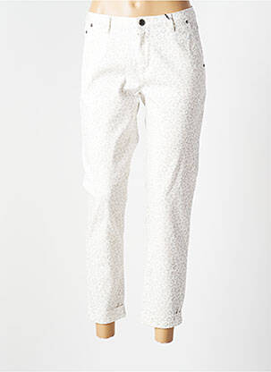 Pantalon 7/8 stretch taille normale blanc EVA KAYAN femme