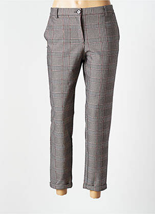 Pantalon droit stretch taille normale noir ADAM femme