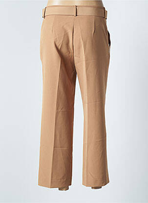 Pantalon large fermeture zippée sous rabat boutonné taille normale beige ANDAMIO femme