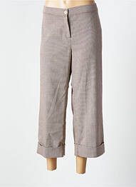 Pantalon 7/8 taille élastique taille normale marron LOLA femme