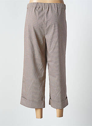 Pantalon 7/8 taille élastique taille normale marron LOLA femme