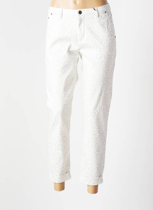 Pantalon 7/8 stretch taille normale blanc EVA KAYAN femme