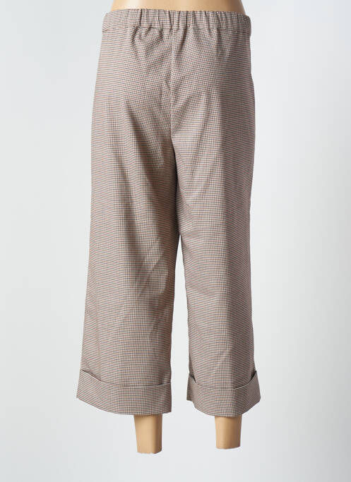 Pantalon 7/8 taille élastique taille normale marron LOLA femme