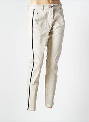 Pantalon slim stretch taille normale beige SANDWICH femme