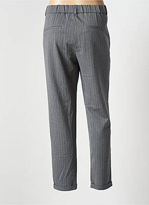 Pantalon chino broderie galons latéraux taille normale gris EVA KAYAN femme