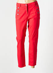 Pantalon slim rouge SANDWICH pour femme seconde vue