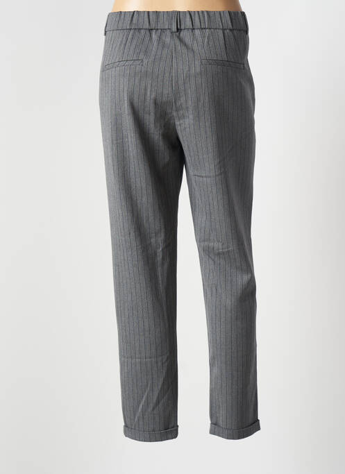 Pantalon chino broderie galons latéraux taille normale gris EVA KAYAN femme