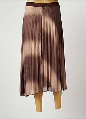 Jupe longue coupe fluide marron ANDAMIO femme