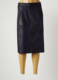 Jupe mi-longue stretch bleu SANDWICH femme