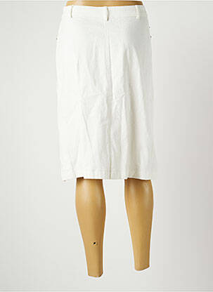 Jupe mi-longue coupe droite blanc MERI & ESCA femme