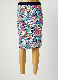 Jupe mi-longue taille normale bleu GUY DUBOUIS femme