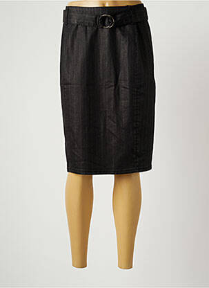 Jupe mi-longue stretch noir SANDWICH femme