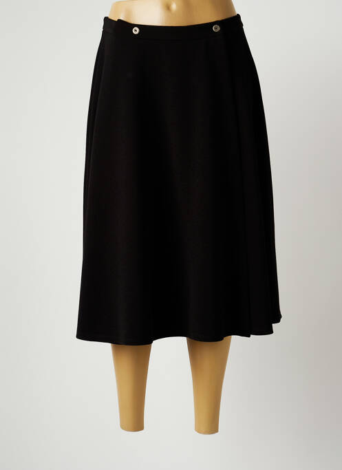 Jupe mi-longue coupe évasée noir FRANCE RIVOIRE femme