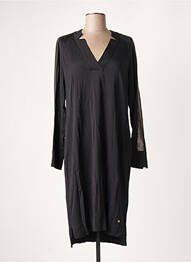 Robe mi-longue manches longues manches longues noir MOS MOSH femme