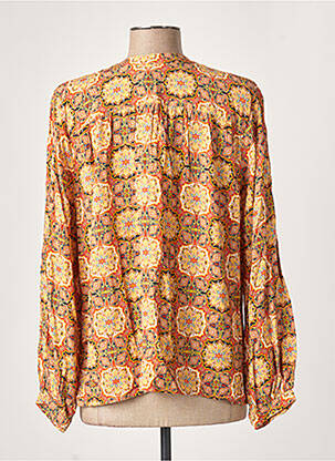 Chemisier imprimé fantaisie manches longues orange FIVE femme