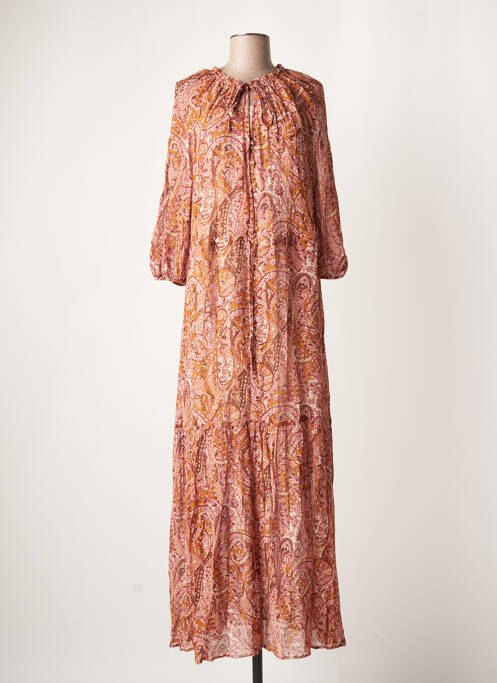 Robe longue orange SET pour femme