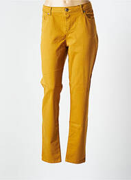 Pantalon slim broderie rivets taille normale jaune VOTRE NOM femme