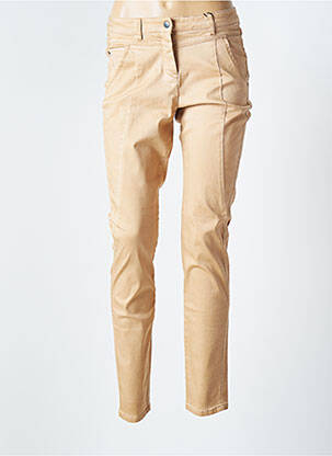 Pantalon slim broderie rivets taille normale beige SANDWICH femme
