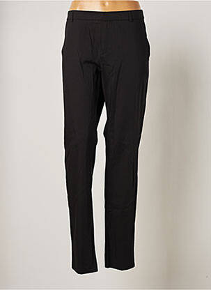Pantalon chino broderie galons latéraux taille normale noir IKKS femme
