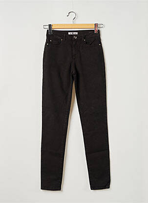 Pantalon slim broderie rivets taille normale noir EMMA & CARO femme