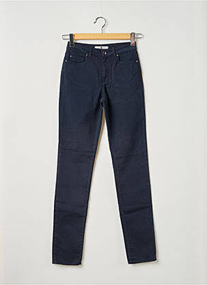 Pantalon slim broderie rivets taille normale bleu EMMA & CARO femme