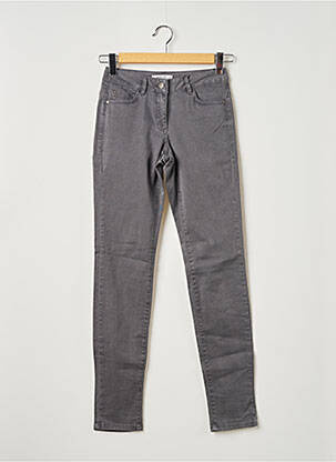 Pantalon slim broderie rivets taille normale gris SANDWICH femme