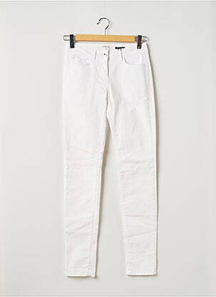 Pantalon slim broderie rivets taille normale blanc SANDWICH femme