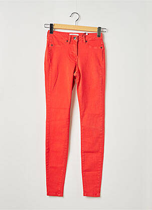Pantalon slim broderie rivets taille basse rouge SANDWICH femme