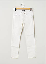 Jeans coupe slim broderie rivets taille normale blanc SET femme