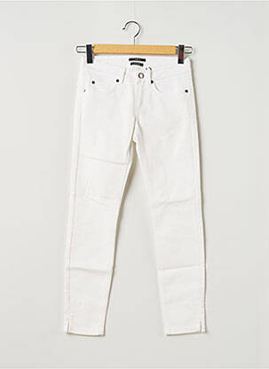 Jeans coupe slim broderie rivets taille normale blanc SET femme