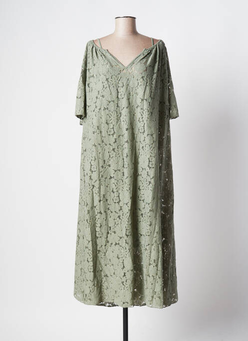 Robe longue vert FARFALLA pour femme