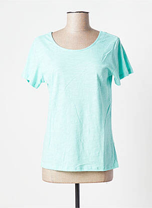 T-shirt stretch manches courtes bleu ESPRIT DE LA MER femme