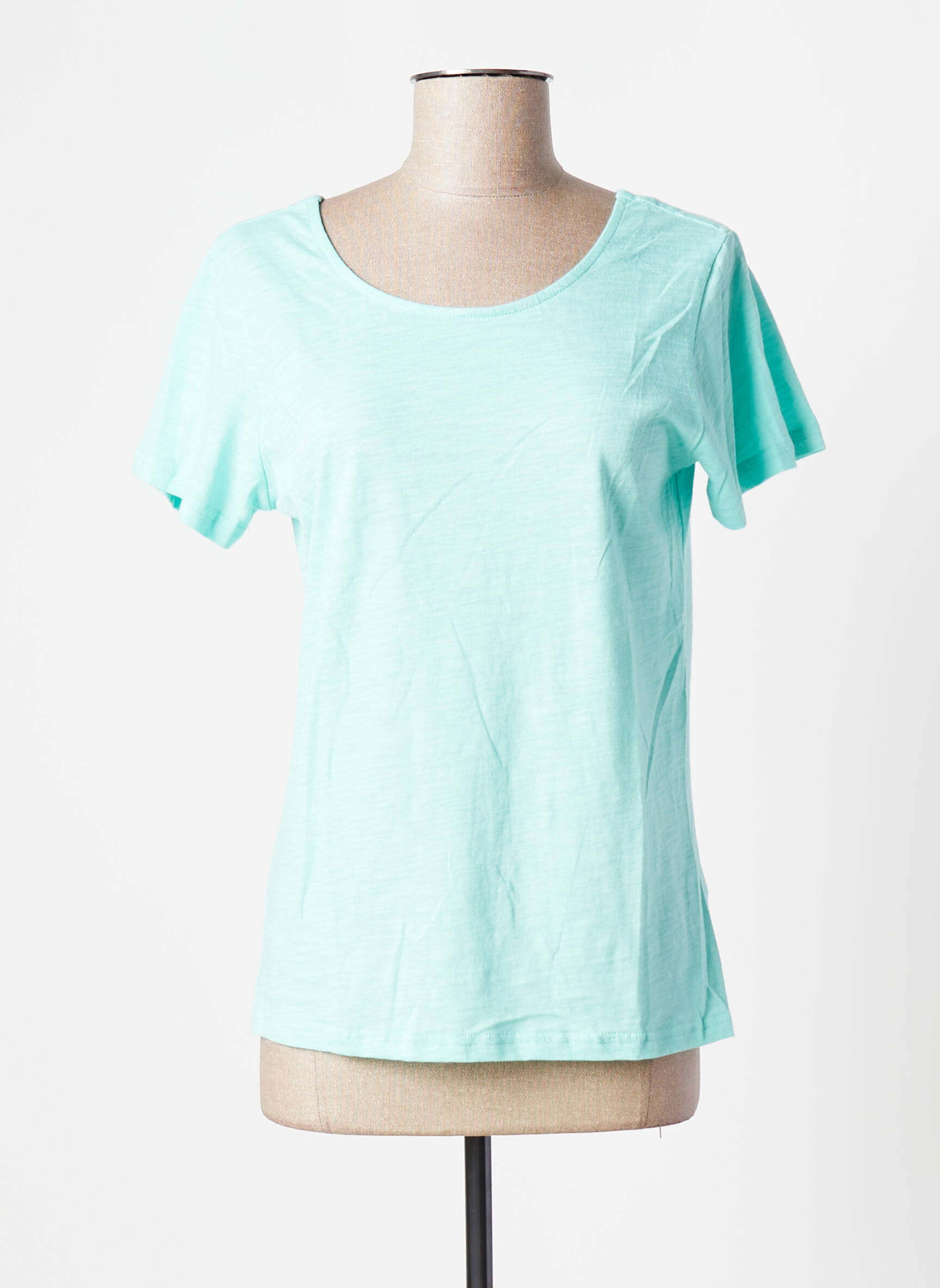 T-shirt stretch manches courtes bleu ESPRIT DE LA MER femme