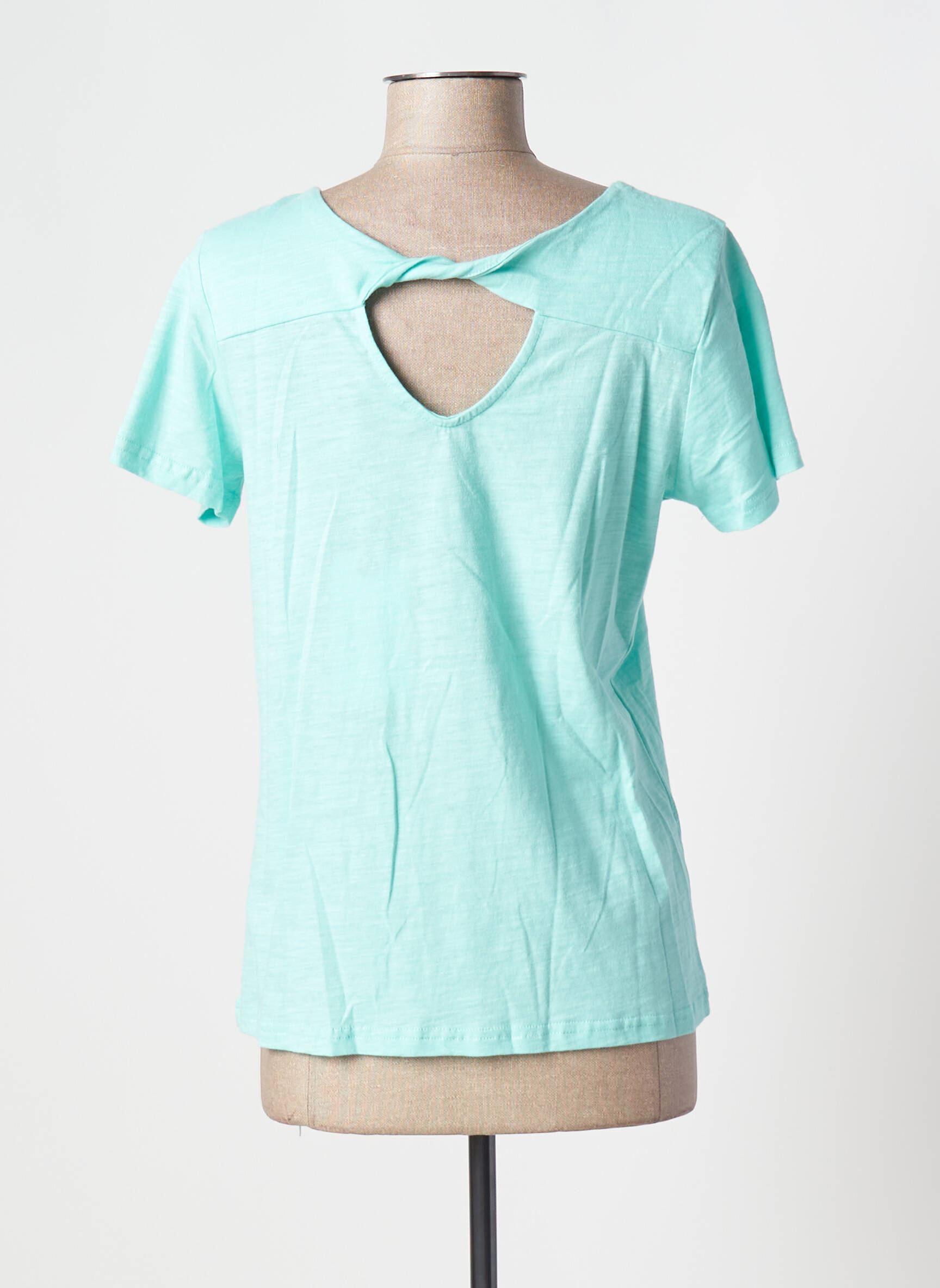 T-shirt stretch manches courtes bleu ESPRIT DE LA MER femme