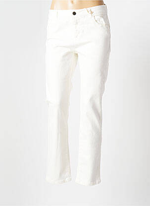 Jeans coupe slim blanc PHILDAR pour femme