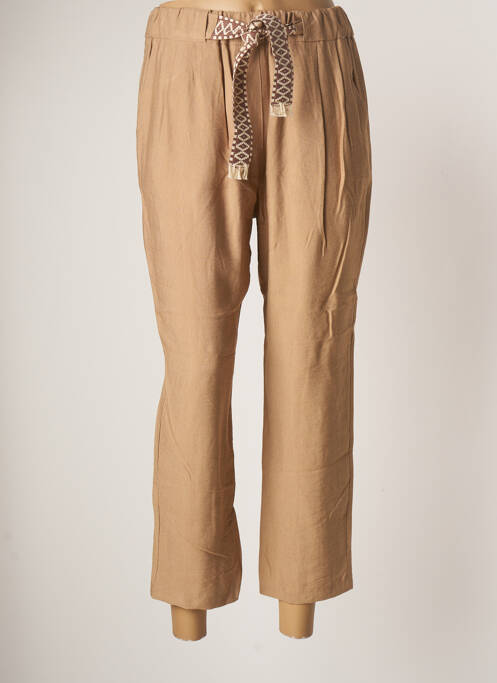 Pantalon 7/8 beige EMA BLUE'S pour femme