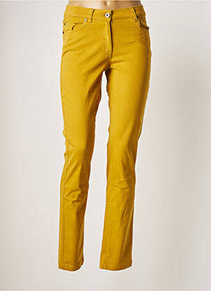 Pantalon droit jaune ESPRIT DE LA MER pour femme