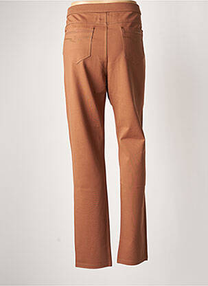 Pantalon slim taille élastique taille normale marron YOULINE femme