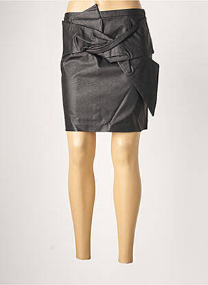 Jupe courte fermeture zippée au dos noir SPARKZ femme