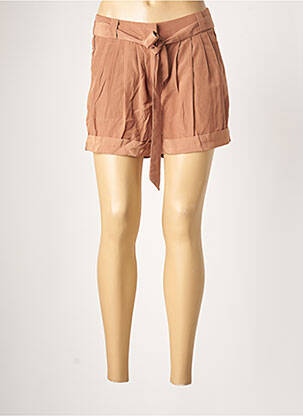 Short fermeture zippée sous rabat avec crochet taille normale beige VILA femme